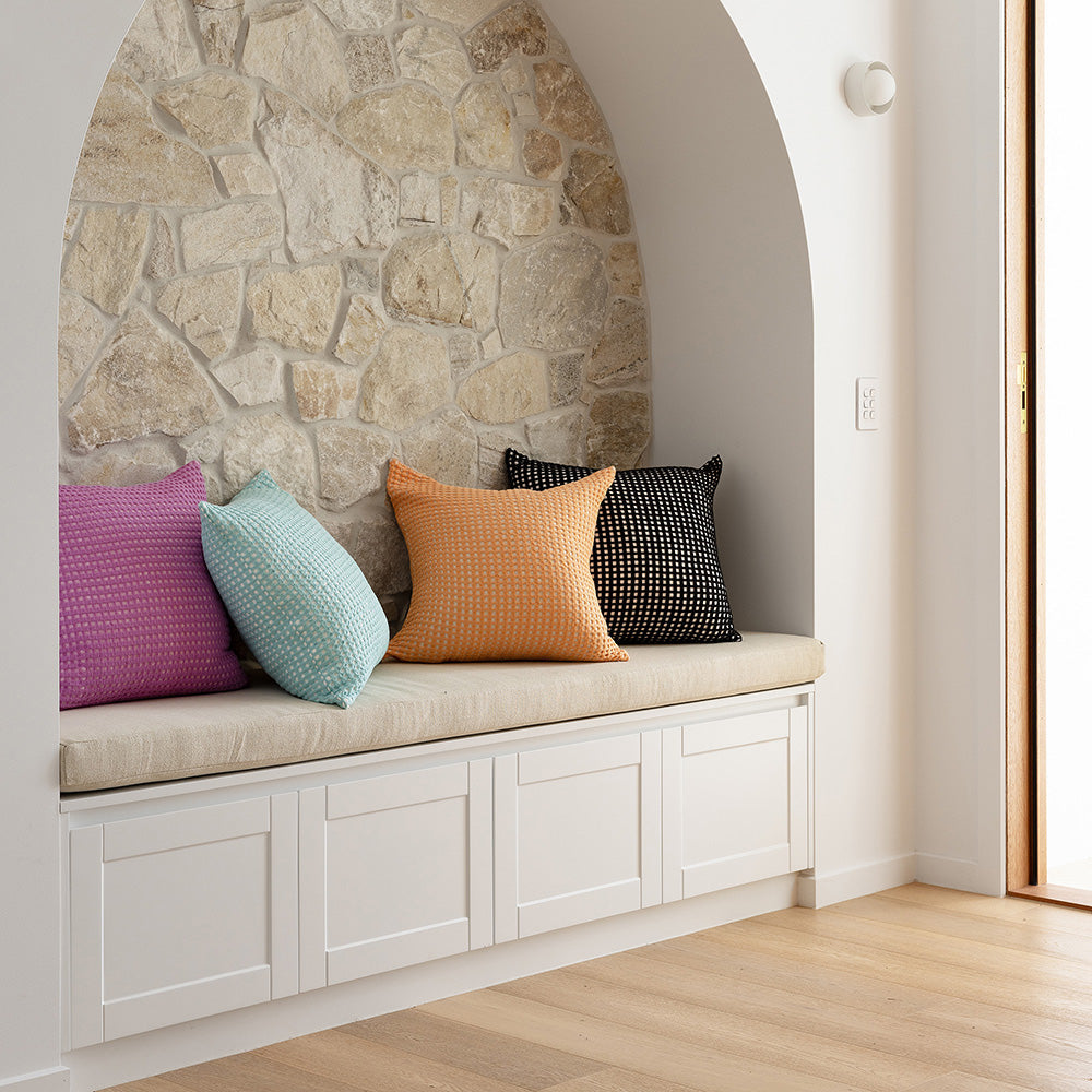 Bambury Dora Square Cushion - Peach