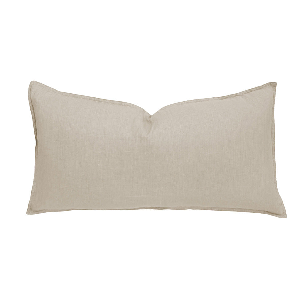 Bambury Linen Rectangle Cushion - Pebble