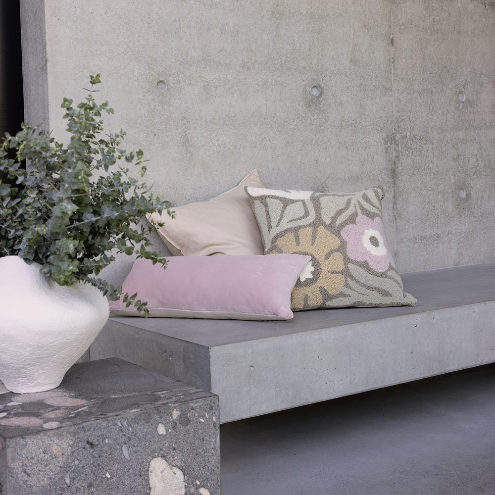 Bambury Linen Square Cushion - Pebble