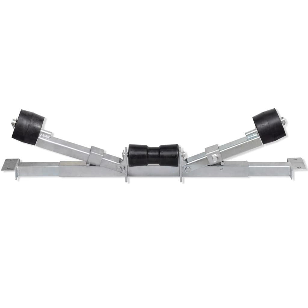 Boat Trailer Bottom Support Bracket Keel Rollers Adjustable 80-124cm Steel