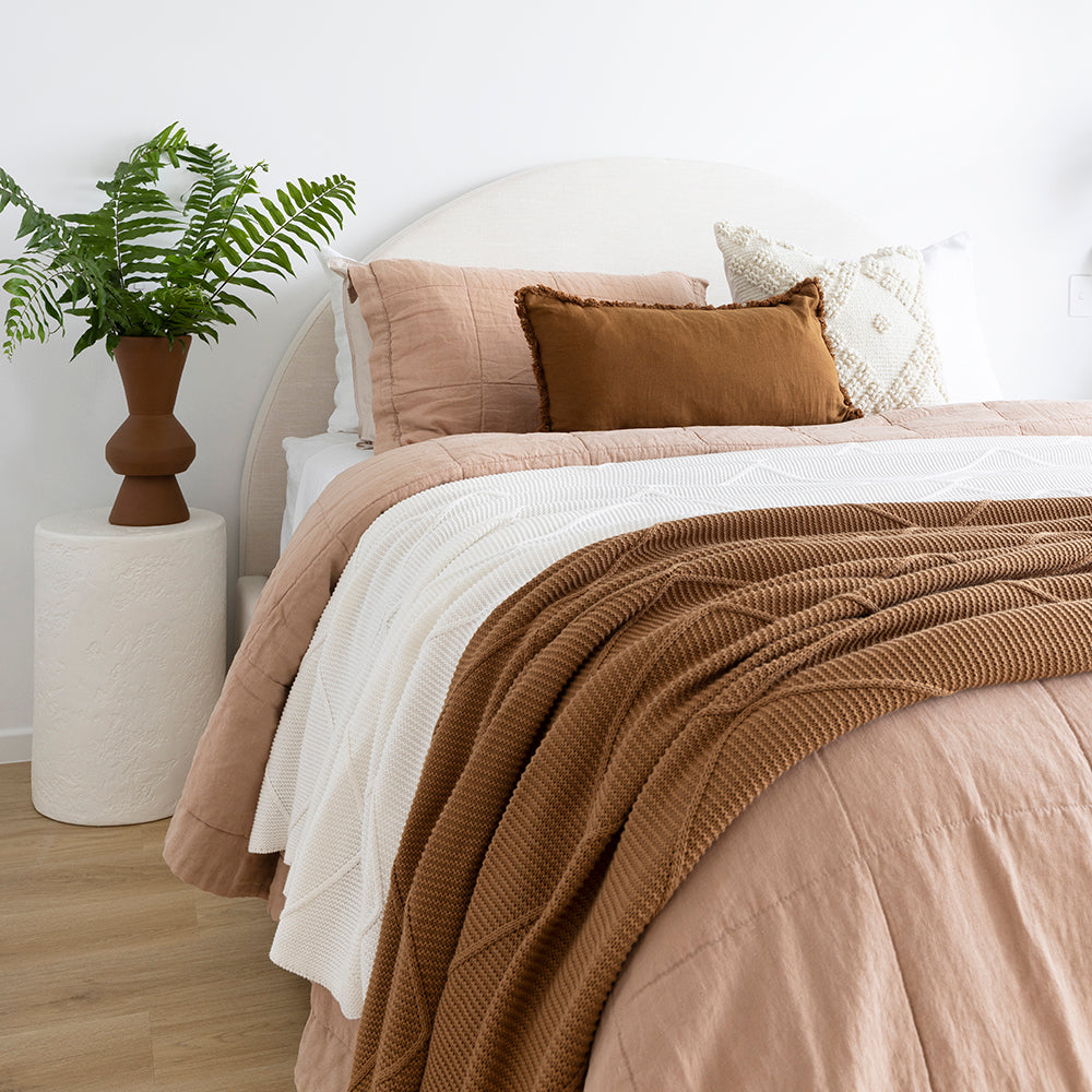 Bambury French Flax Linen Quilted Sham