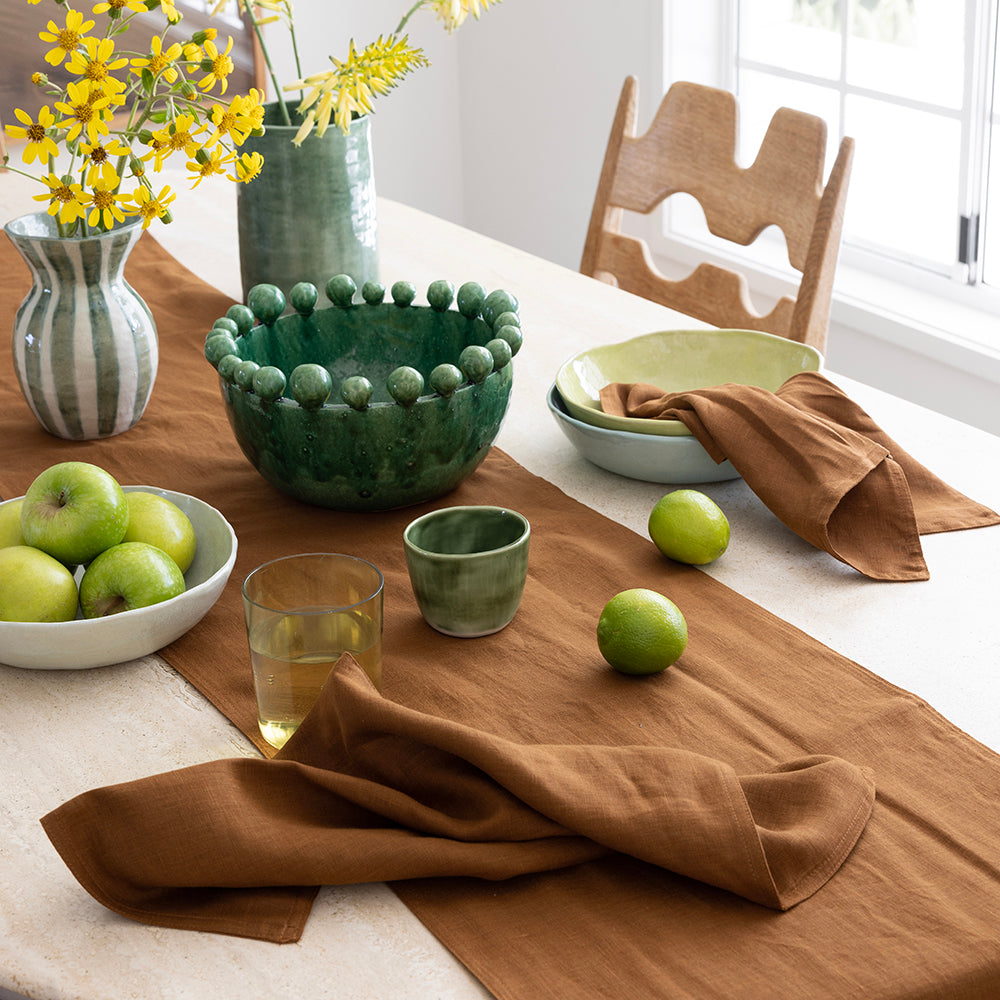 Bambury French Flax Linen Table Runners