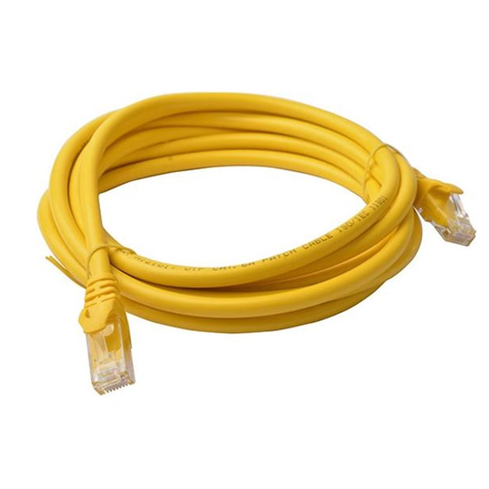 8ware Cat6 3m Yellow Premium Ethernet Network Cable RJ45 UTP LAN Patch Cord 26AWG Full Copper Core Home Office Use