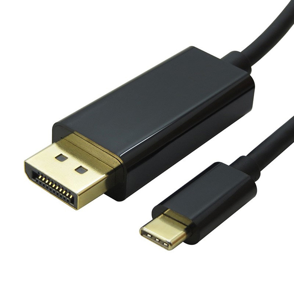 8ware 2m USB-C to DP DisplayPort Cable Adapter Male to Male for iPad Pro MacBook Air Samsung Galaxy S10 Microsoft Surface