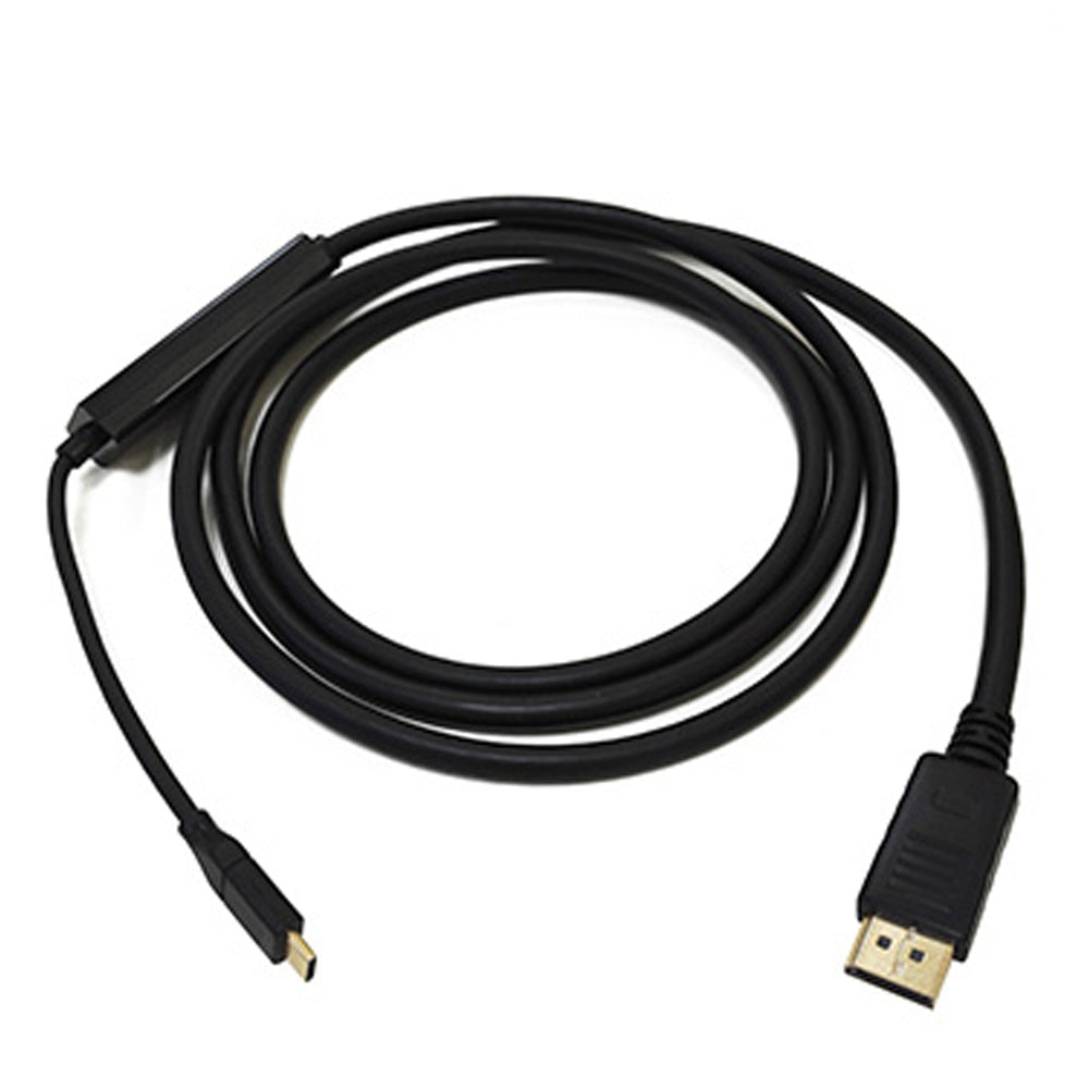 8ware 2m USB-C to DP DisplayPort Cable Adapter Male to Male for iPad Pro MacBook Air Samsung Galaxy S10 Microsoft Surface