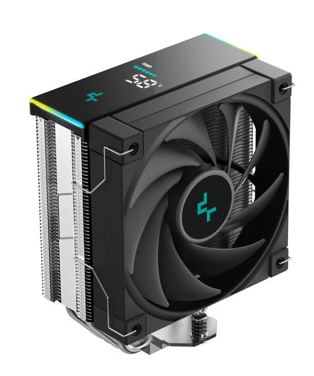 DeepCool Digital Air CPU Cooler with Status Display ARGB LED Strips 4 Heat Pipes Intel LGA1851 LGA1700 AMD AM5 AM4
