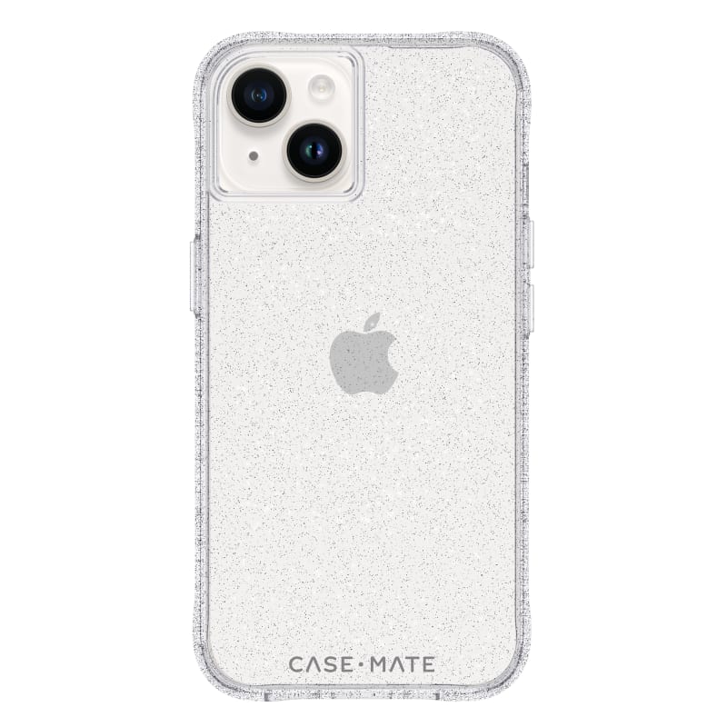 Case-Mate Sheer Crystal Case for iPhone 15 &14 – Clear & Gold