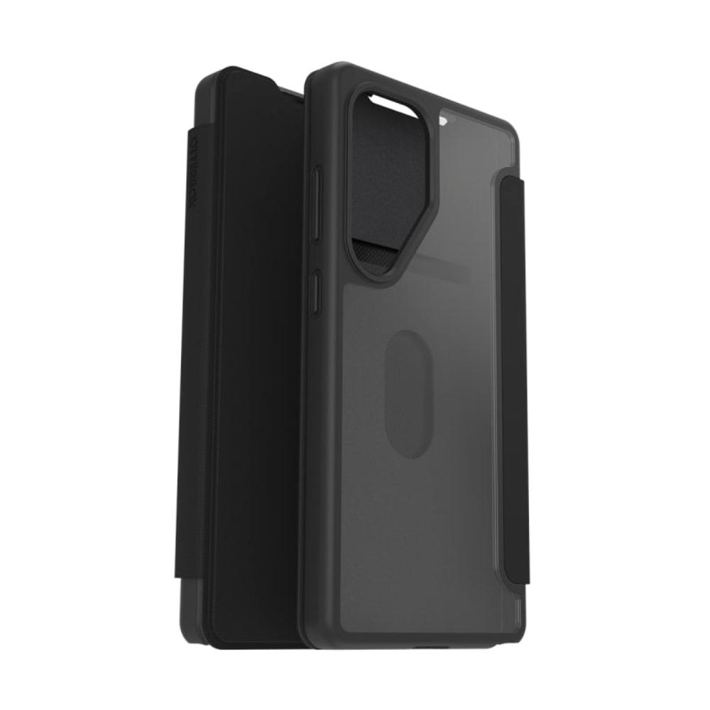 OtterBox React Folio Case For Samsung Galaxy S25 Series - Black Crystal