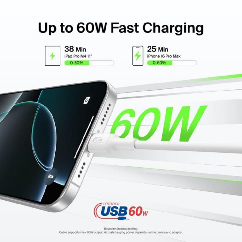 Belkin Boost Charge USB-C to C 60W Cable - 1m