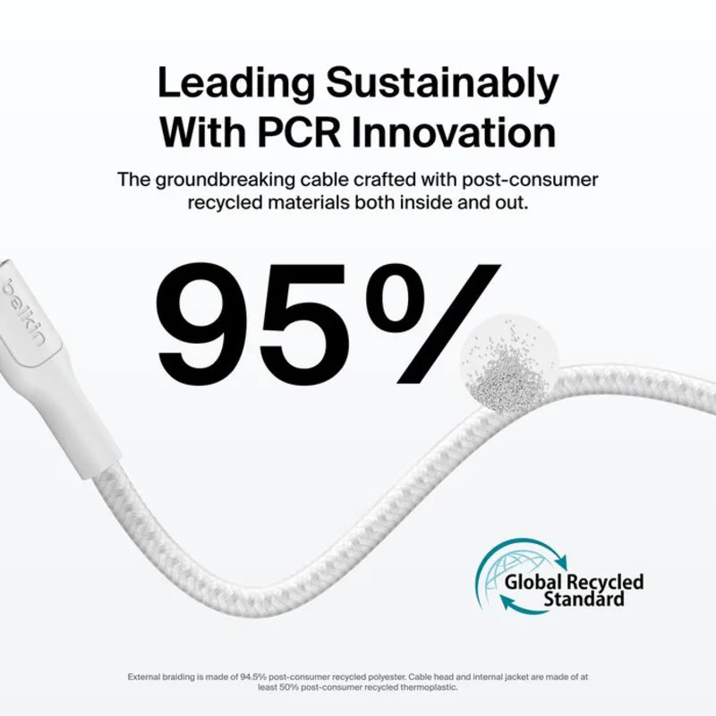 Belkin Boost Charge Pro USB-C to C 240W - 1m Braided Cable