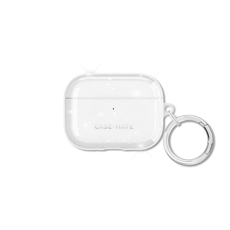 Case-Mate Twinkle Case For AirPods Pro 3 - Twilight Silver with Silver Carabiner