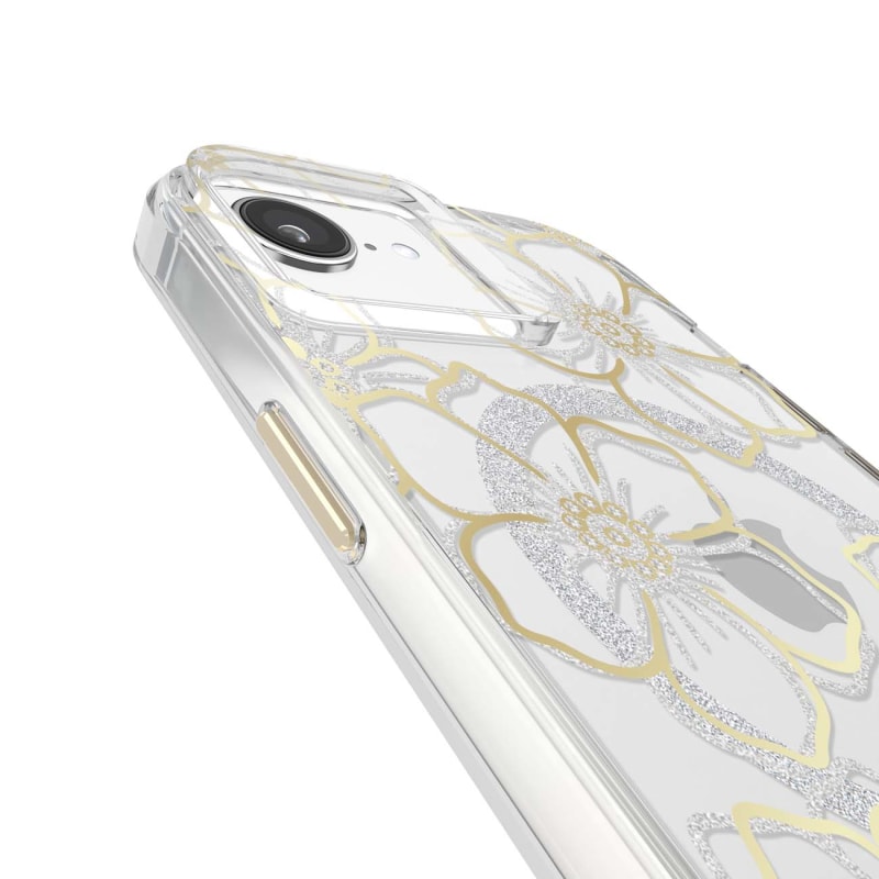 Case-Mate Floral Gems MagSafe Case Suits iPhone 17e/16e/15/14/13 - Gold