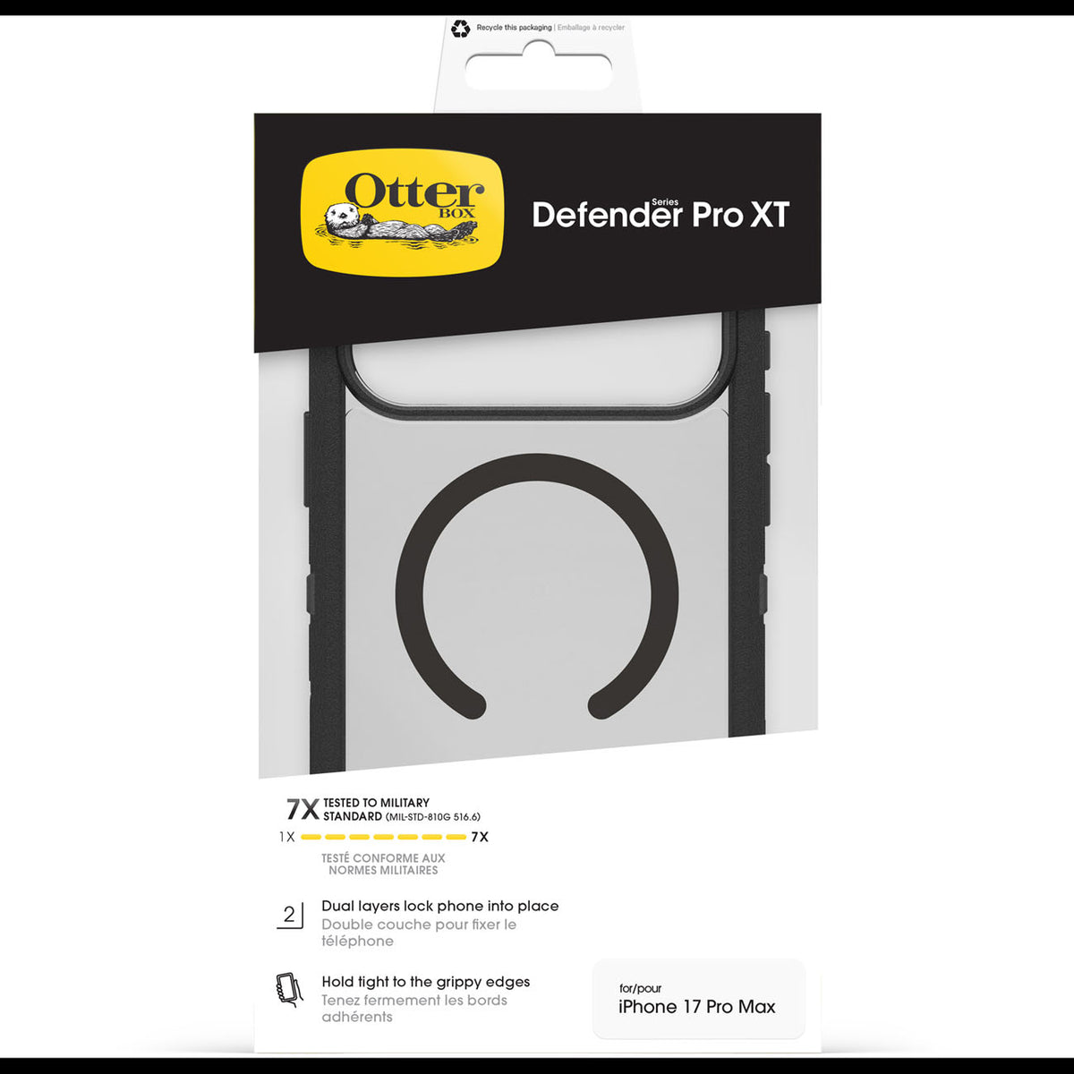 Otterbox Defender Pro XT Case suits iPhone 18 Pro Max 17 Pro Max - Clear/Black