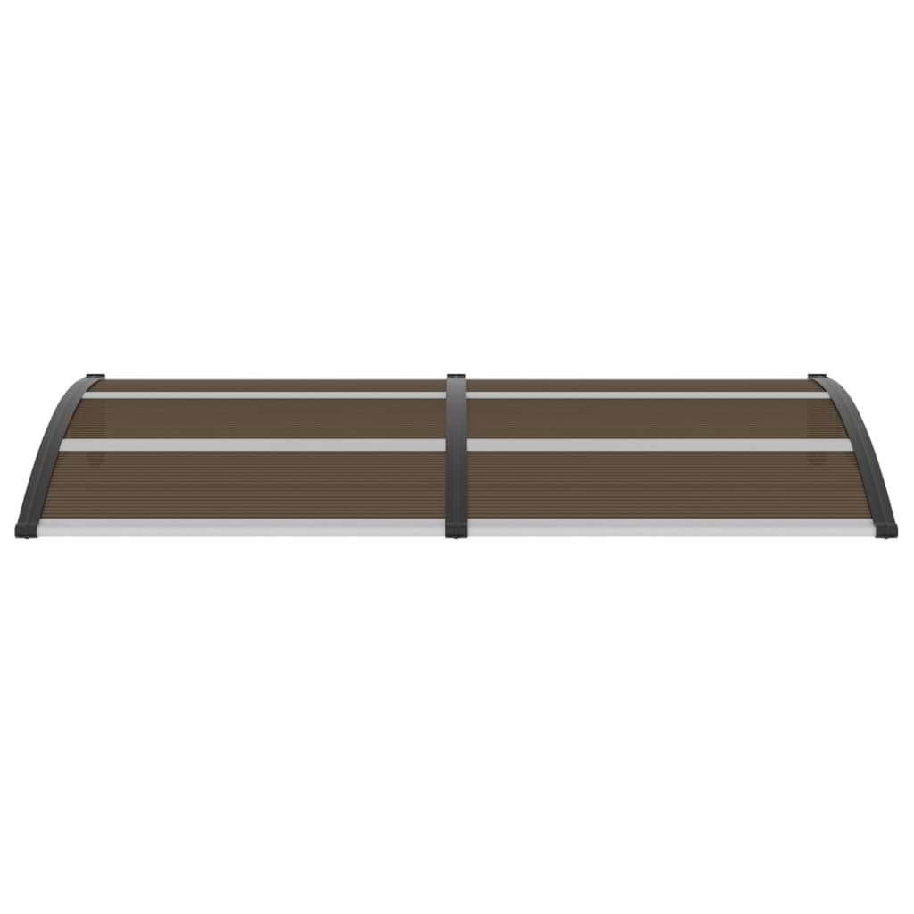 Door Canopy Polycarbonate Rain Cover Awning 200x100cm Weatherproof Black