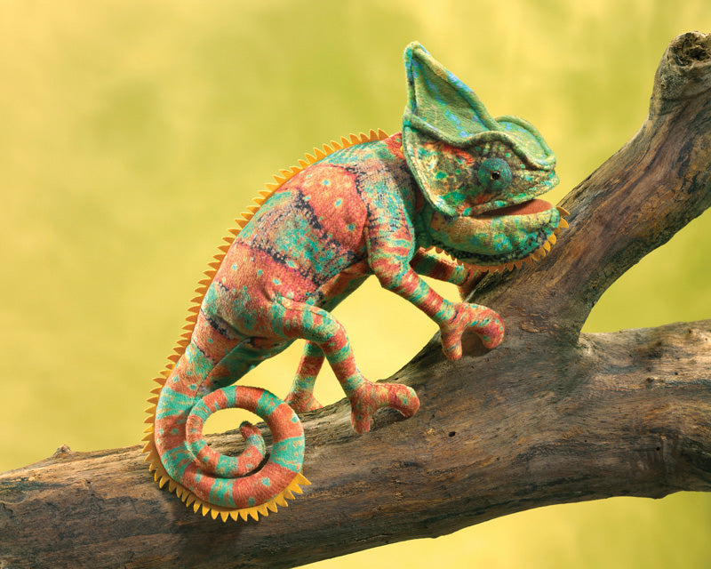 Folkmanis Chameleon Hand Puppet Soft Plush Toy Storytime Interactive Play