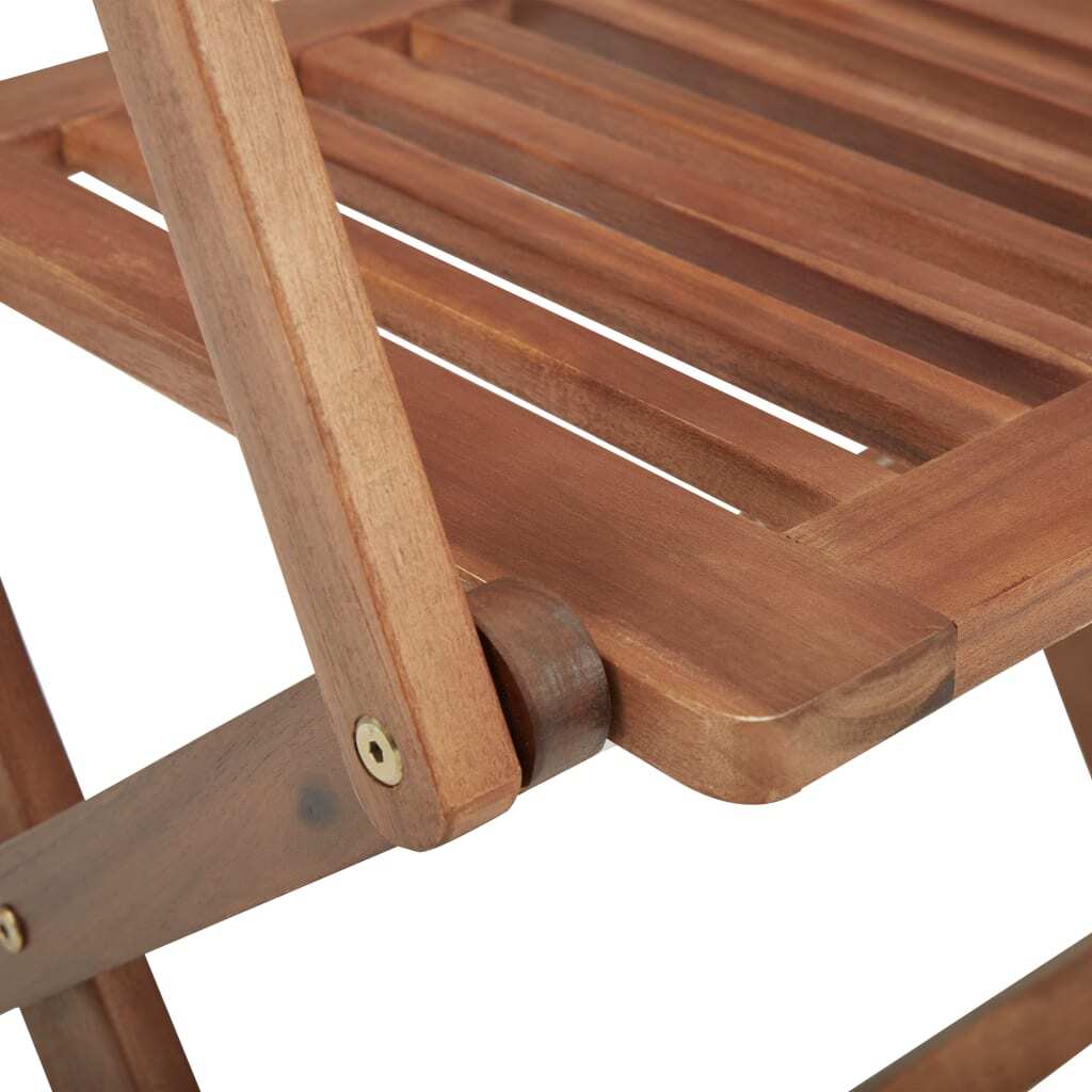 Folding Outdoor Chairs 4 pcs Solid Acacia Wood Weather-Resistant Patio