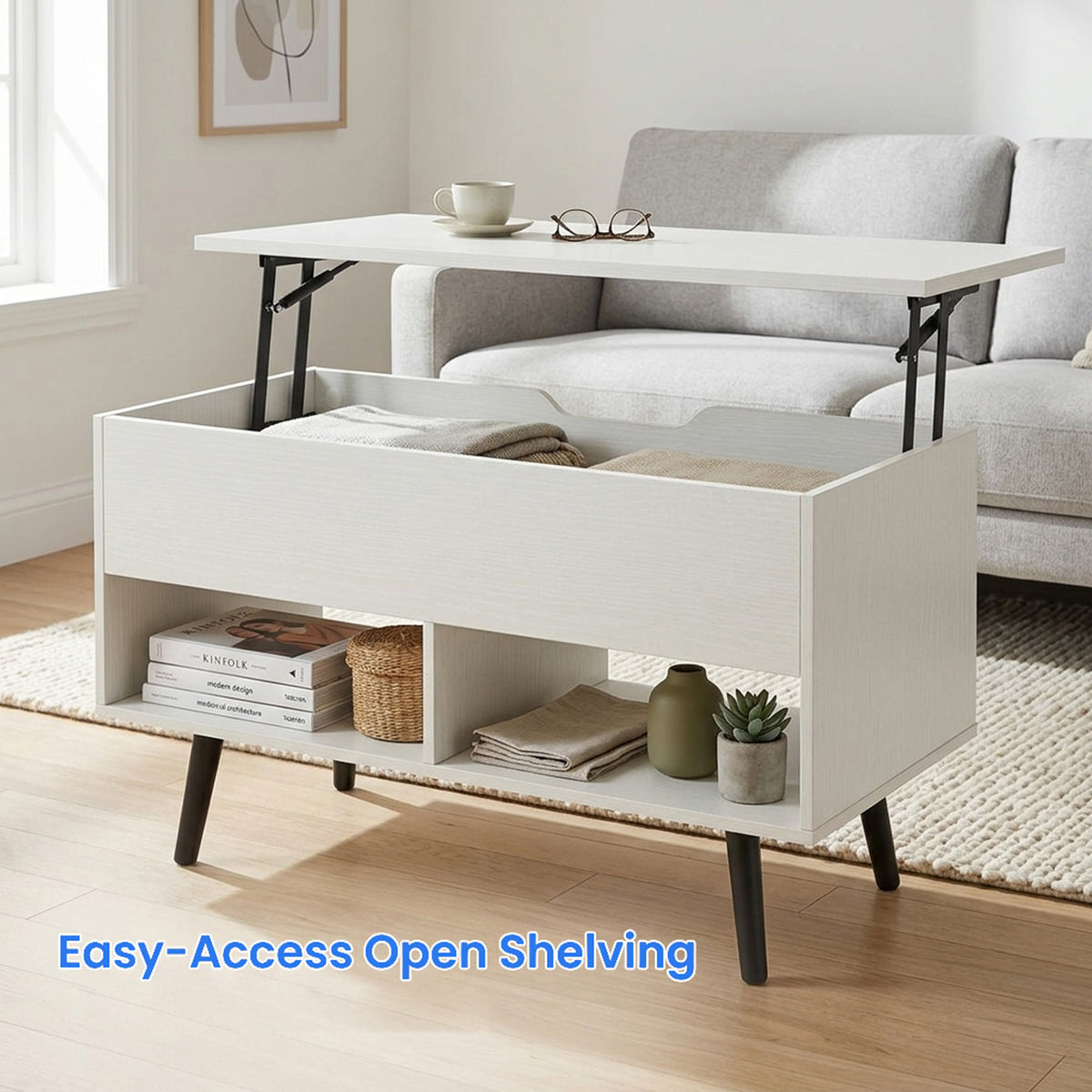 Lift Top Coffee Table with Hidden Storage Living Room Office Furniture