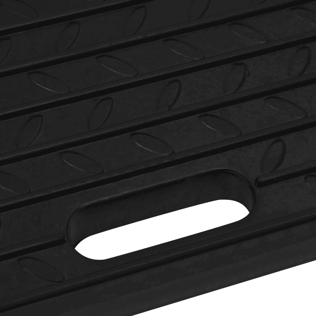 Kerb Ramps 2 pcs Rubber Non-Slip Heavy Duty 50x30x11cm Driveway Black