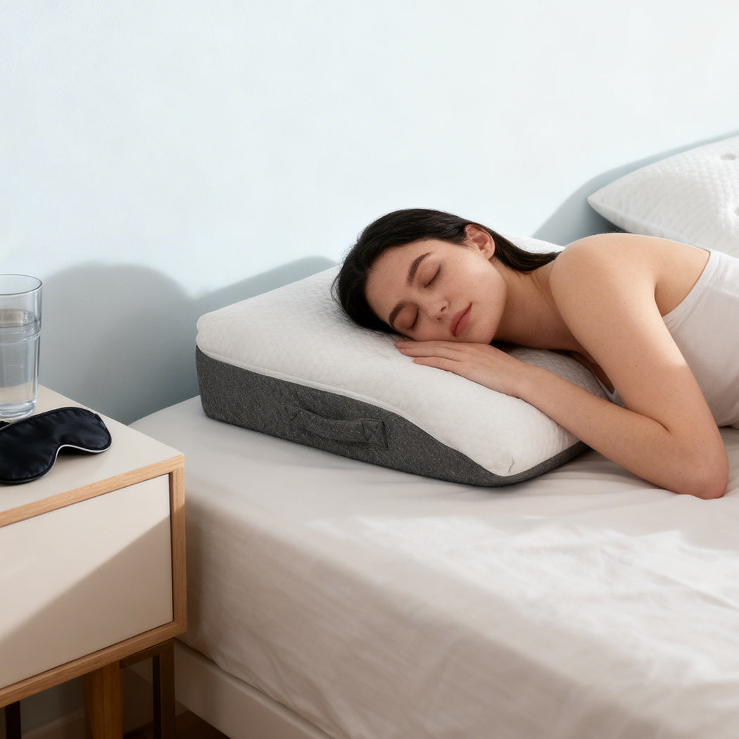 Dreamz Memory Foam Leg Elevation Pillow Bed Wedge Improve Circulation Support-2065254292767510534