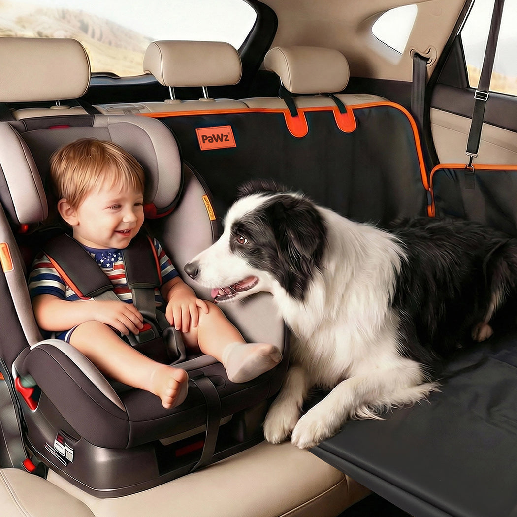 Pawz Dog Car Seat Cover Convertible Pet Back Seat Hammock Protector Waterproof-2065254293887389702