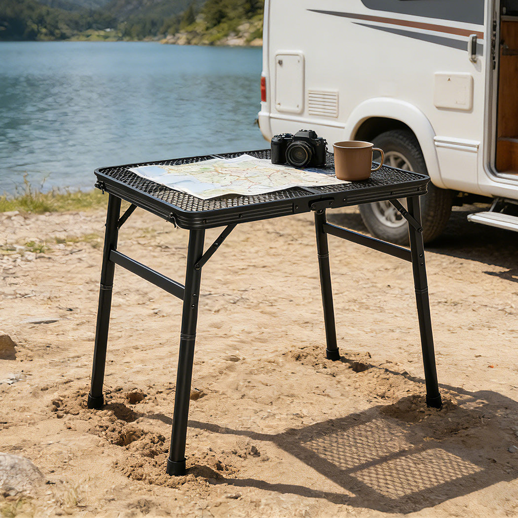 Levede Camping Table Mesh Desktop Lightweight Portable Folding Grill Desk-2065254303647535111