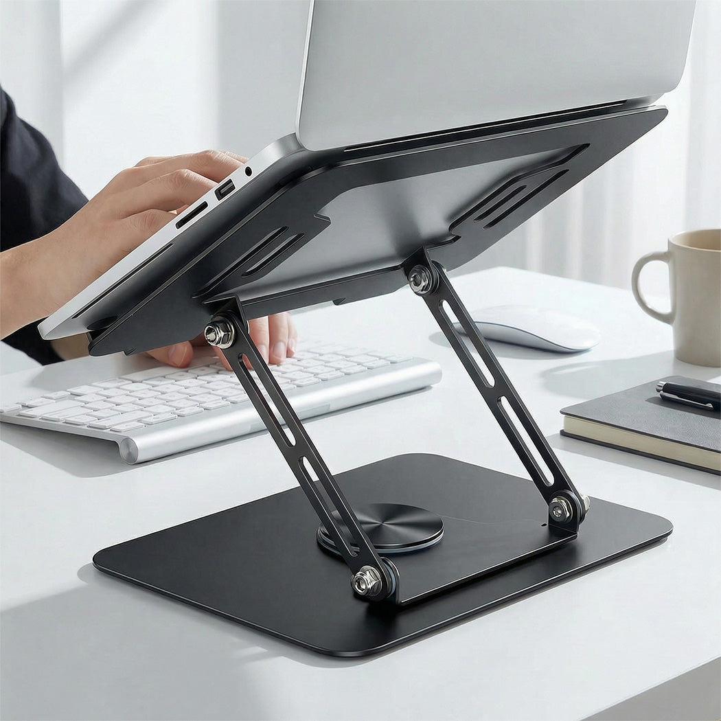 Levede Portable Laptop Stand 360 Rotating Bracket Foldable Laptop Desk Holder-2065254308638756871