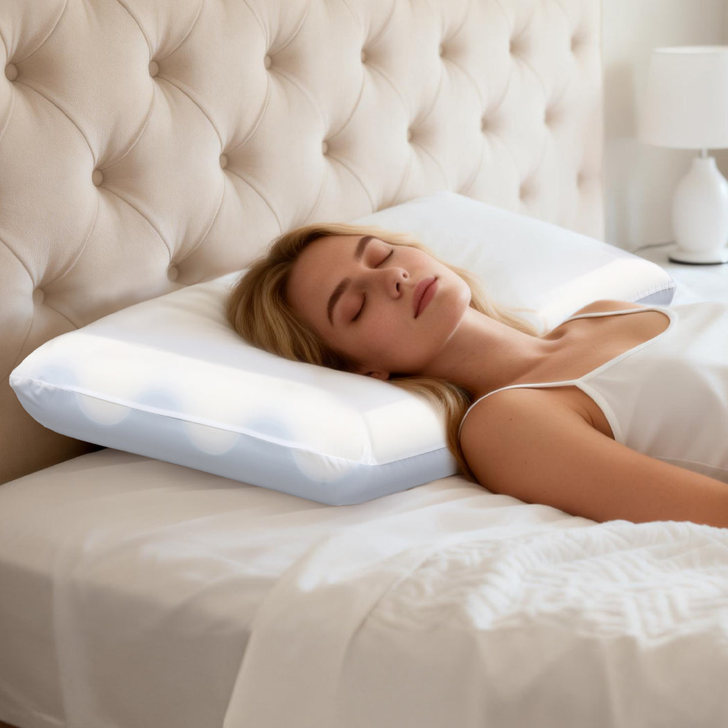 Dreamz Memory Foam Pillow Double Sided Soft Pillowcase Neck Shoulder Support-2065254292360663047