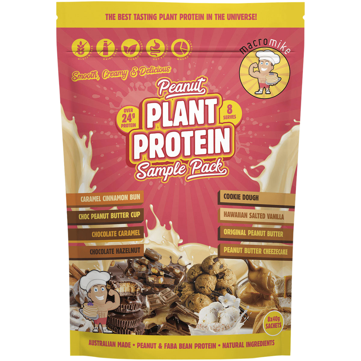Macro Mike Peanut Plant Protein Sample Pack 8x40g
