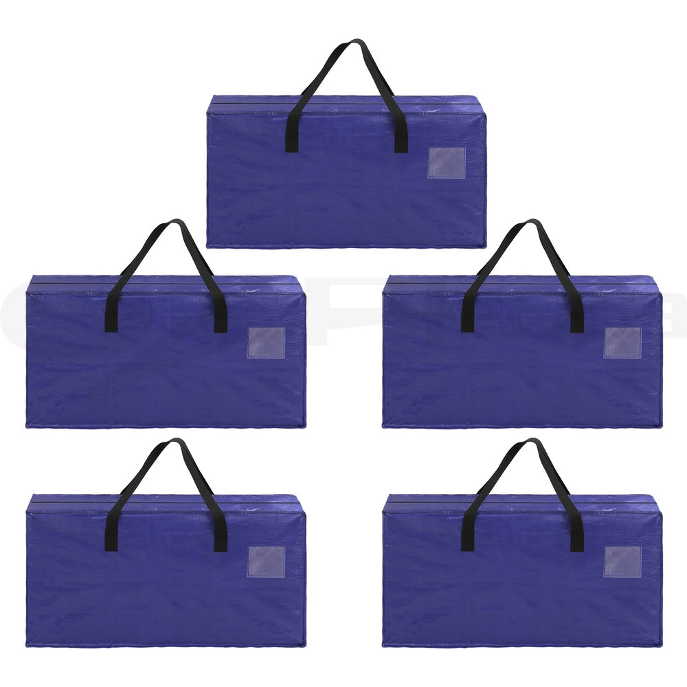 Artiss Moving Bags Waterproof Backpack Straps Large Storage Totes 5 Pack Blue
