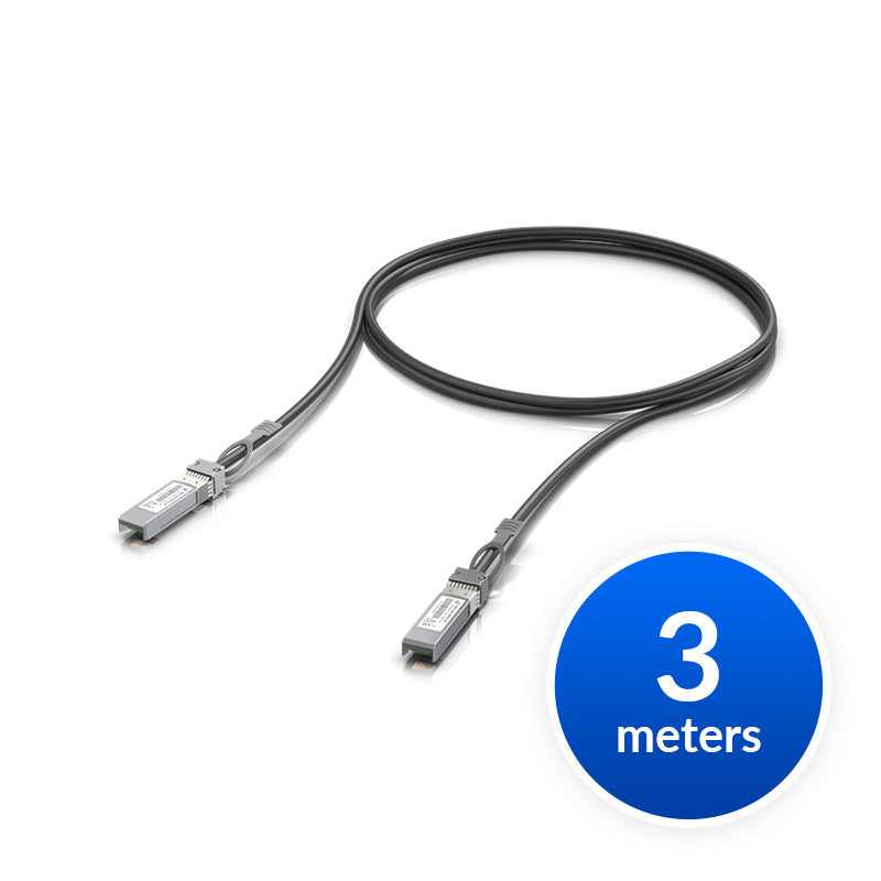 Ubiquiti SFP Plus to SFP Plus 10Gbps DAC Cable 3 Meter Single Unit Colour Black