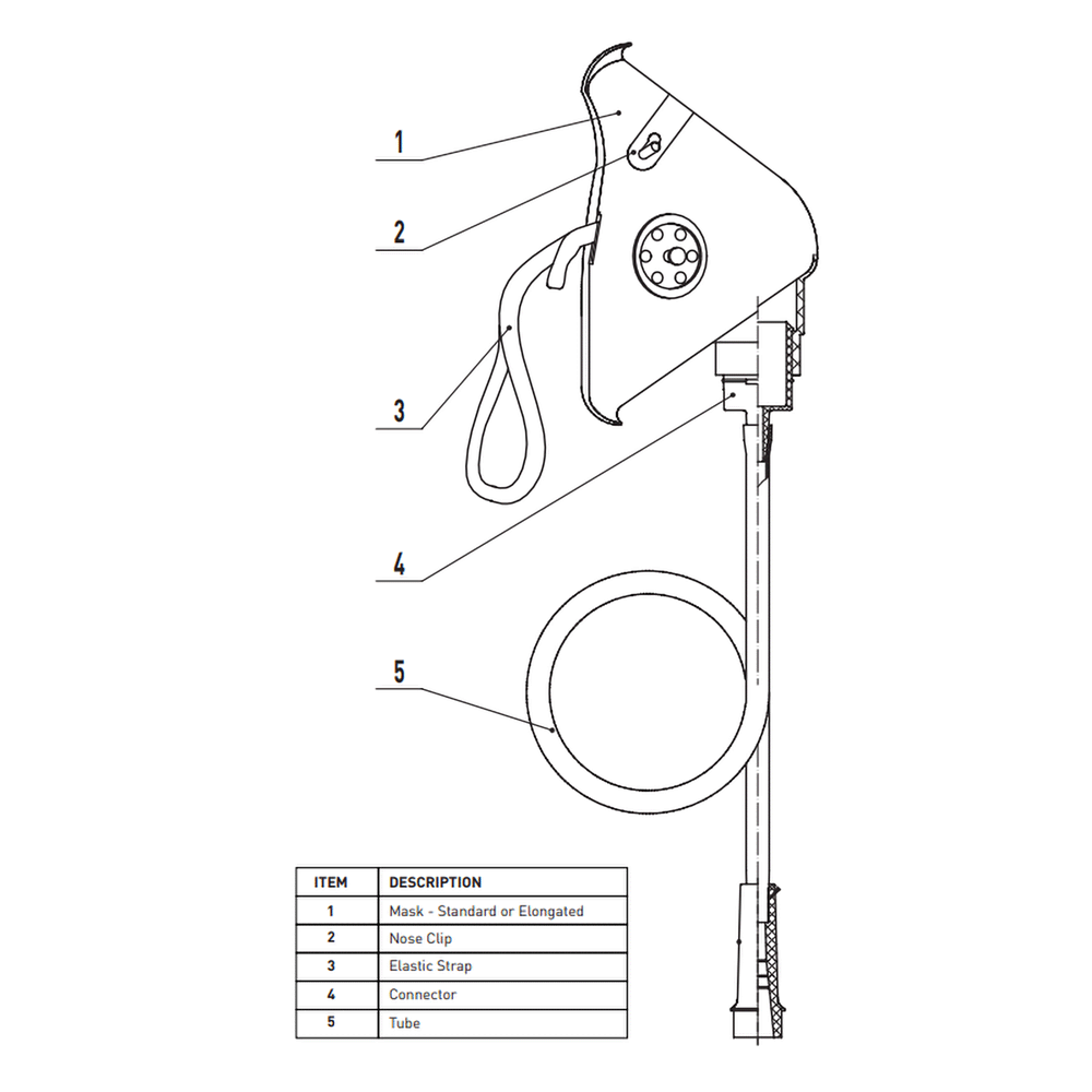Oxygen Mask With Tubing