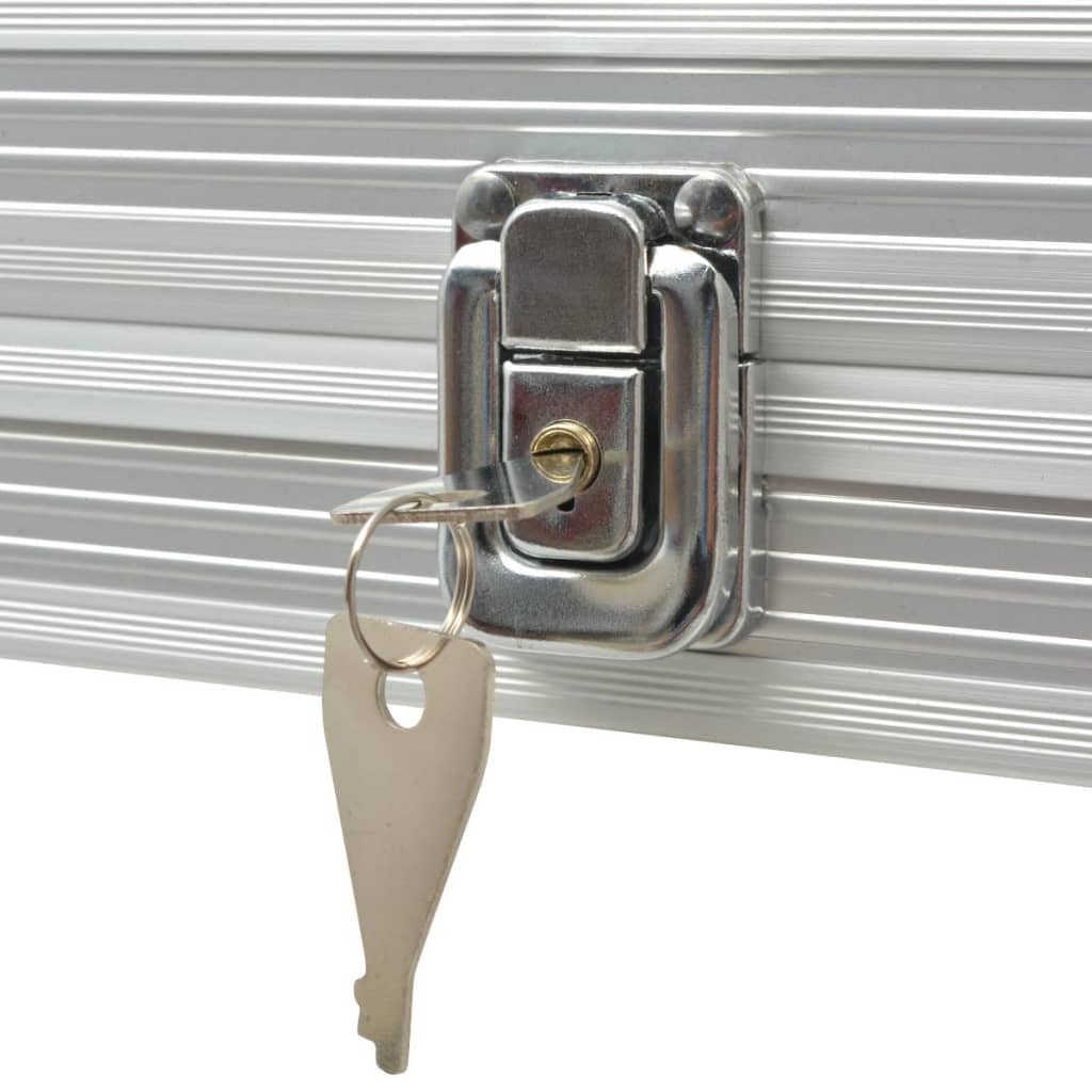 Poker Set 500 Laser Chips Aluminium Case Casino Game Night Silver