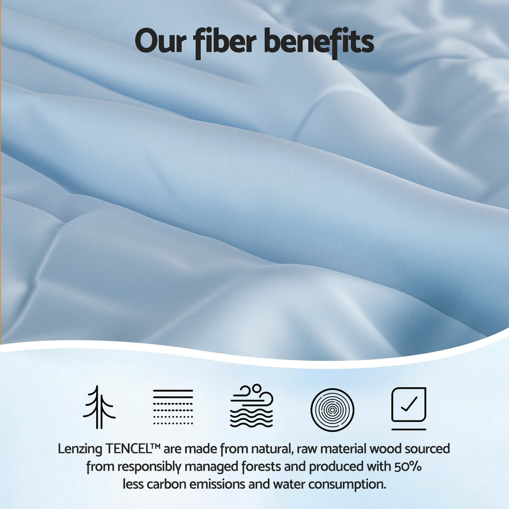 Giselle Tencel Quilt 200GSM Summer Quilts Comforter Doona Light Weight Soft Throw Blanket King