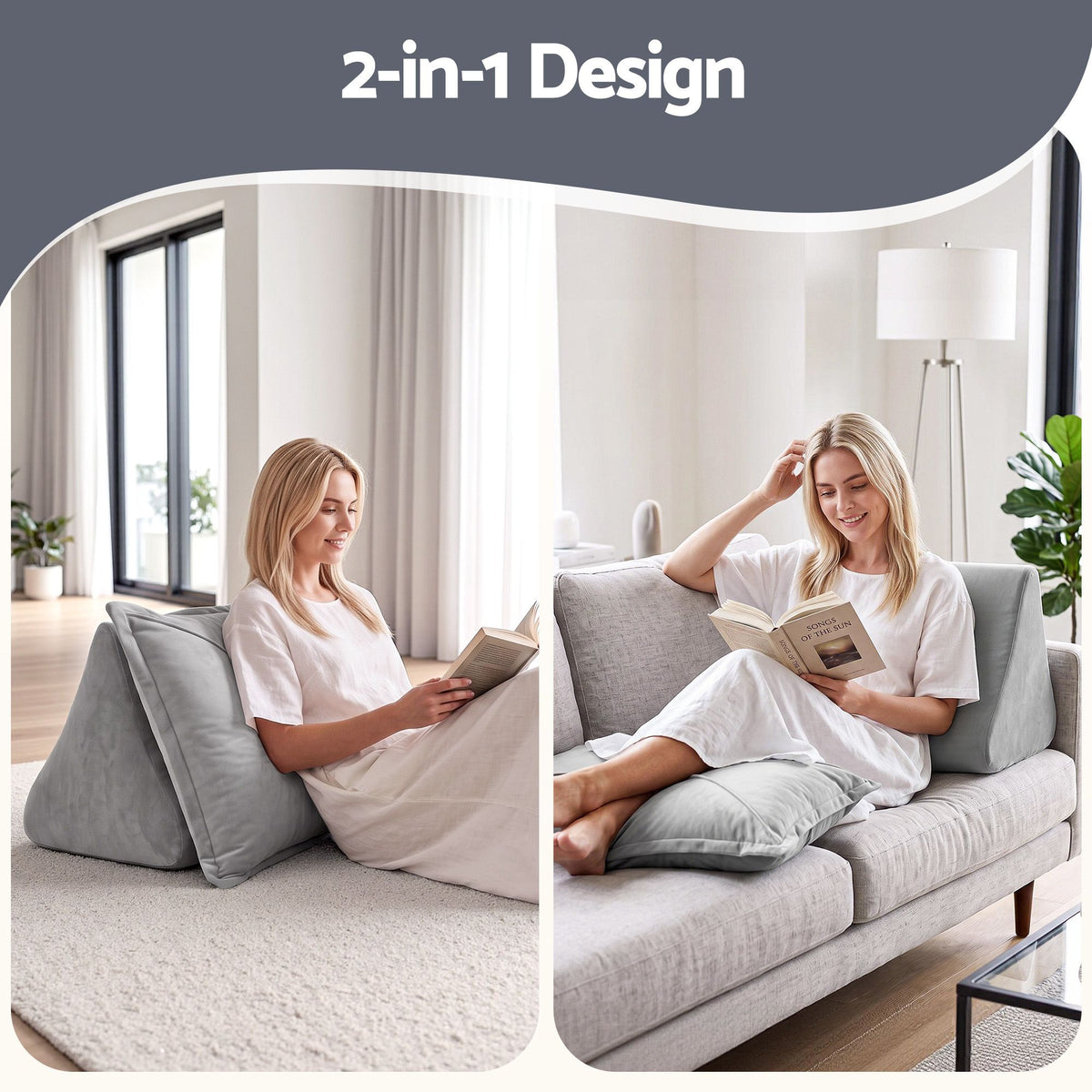 Giselle Bedding Back Pillow No-Collapse Ergonomic Lumbar Shredded Sponge Velvet