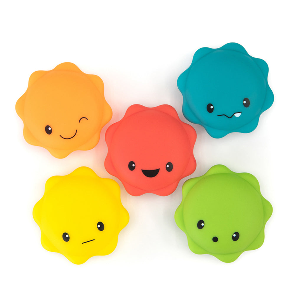 Sassy Baby Macaron Water Squirters Soft Squeezable Bath Toy Sensory 6 Months+