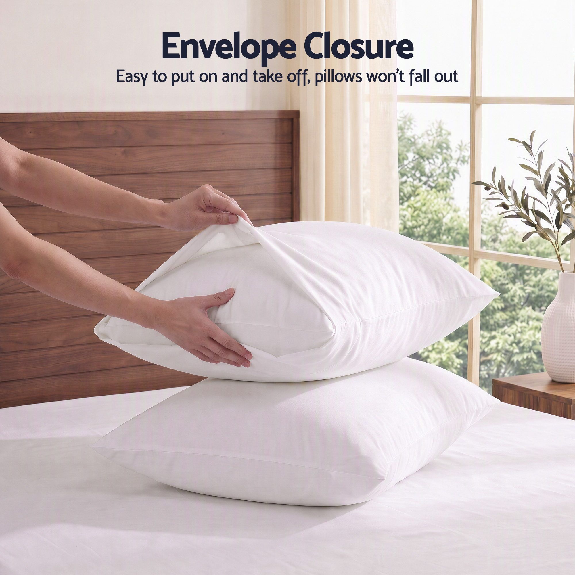 Giselle Double 500TC Cotton 4Pcs Sheet Set 40cm Extra Deep Pocket White