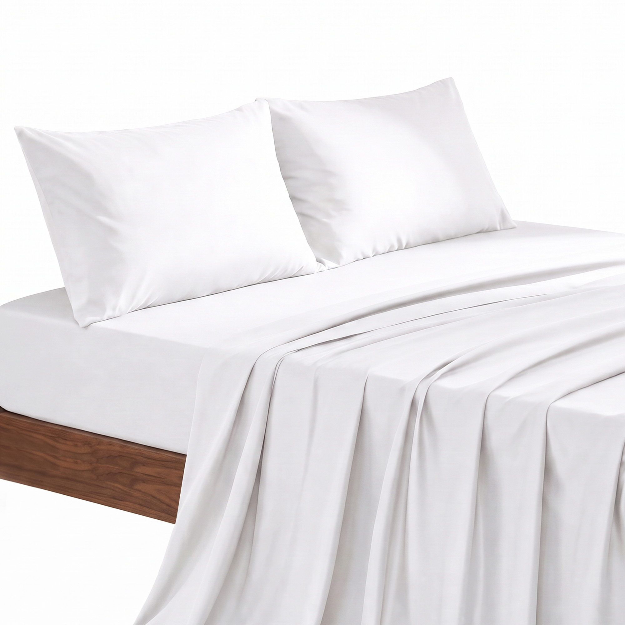Giselle Double 500TC Cotton 4Pcs Sheet Set 40cm Extra Deep Pocket White