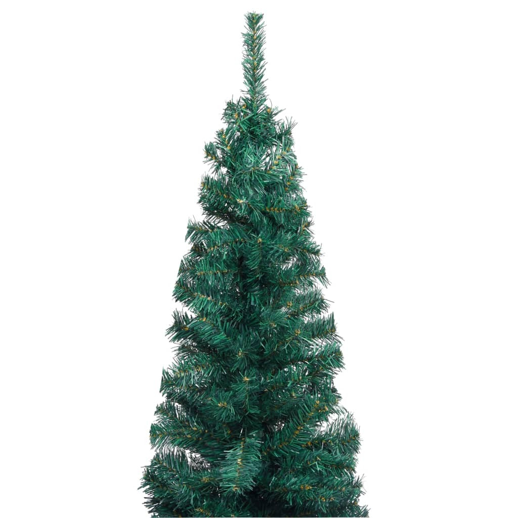 Slim Artificial Christmas Tree 150cm PVC Steel Stand Xmas Decor Green