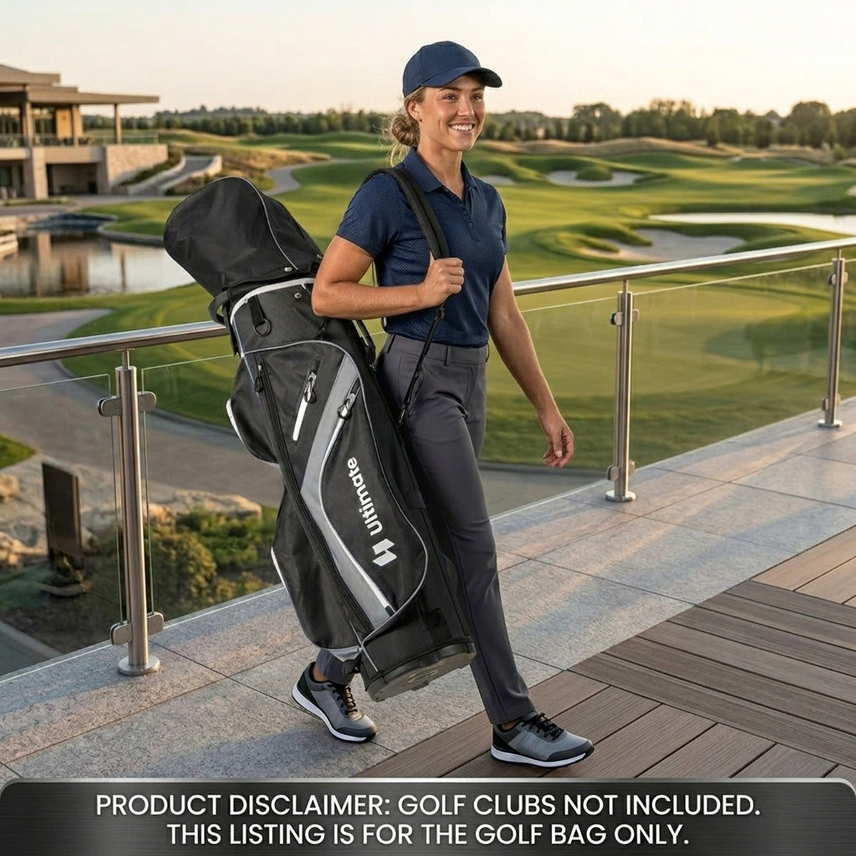 Golf Cart Bag with 14 Way Top Dividers 9 Pockets and Cooler Bag Sports Gear