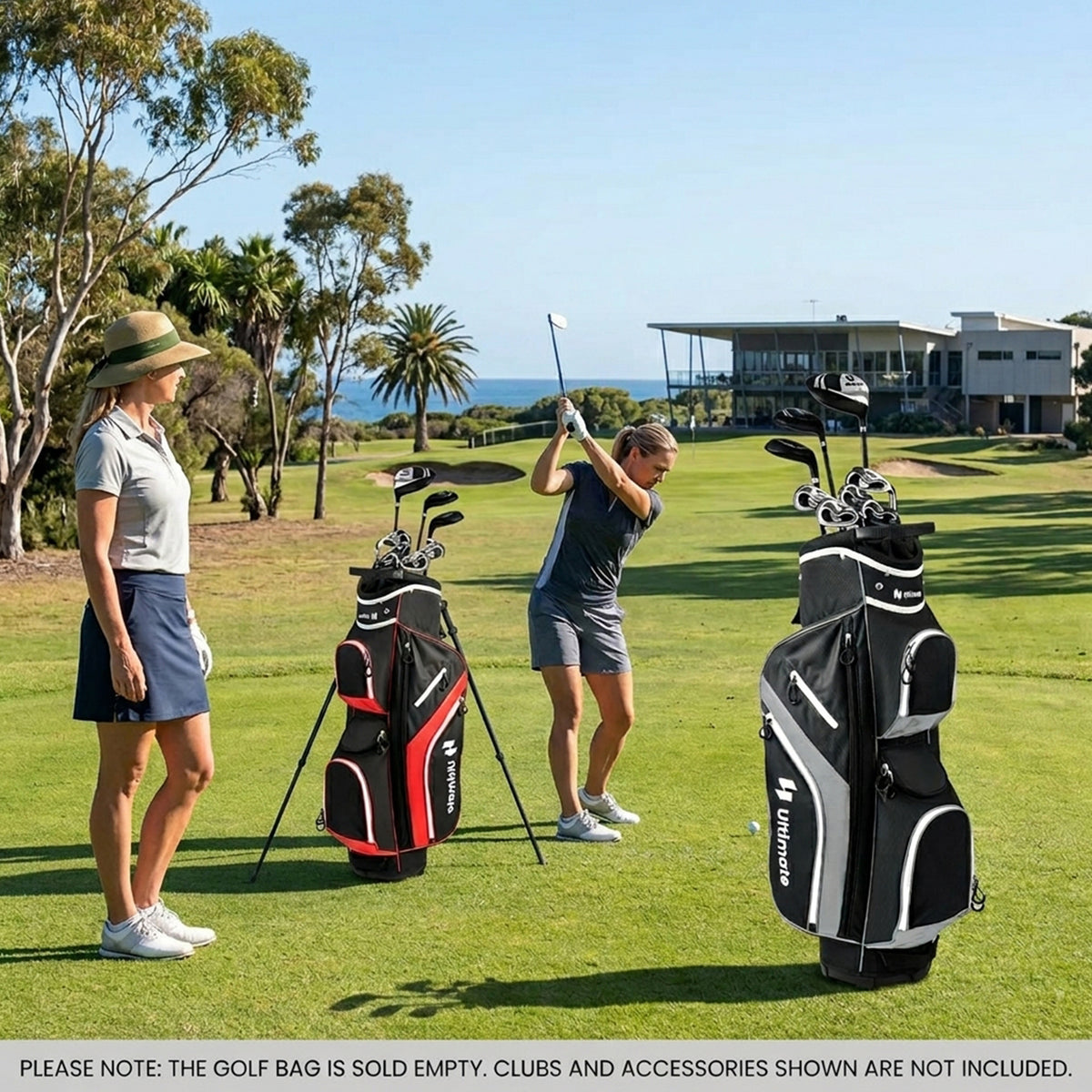 Golf Cart Bag with 14 Way Top Dividers 9 Pockets and Cooler Bag Sports Gear