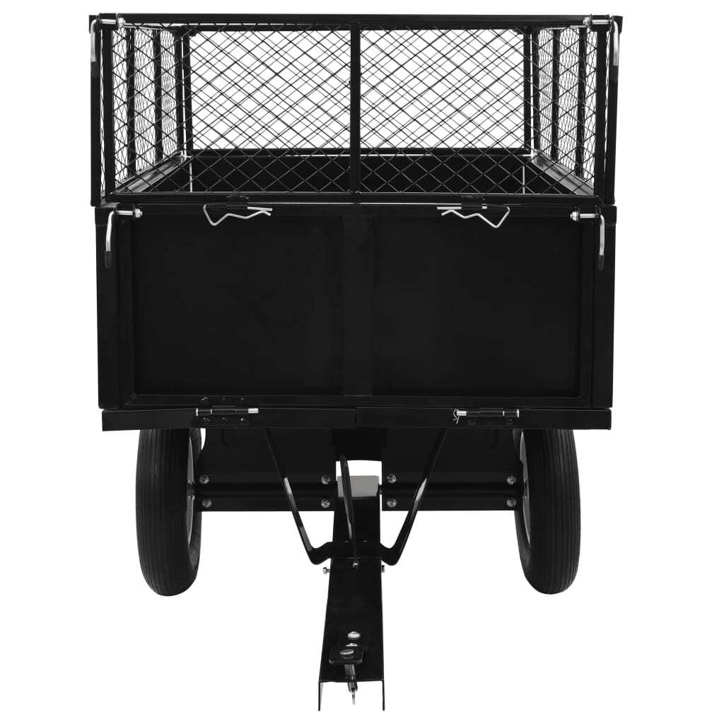 Tipping Trailer for Lawn Mower 300kg Load Capacity Garden Cart Tow Behind