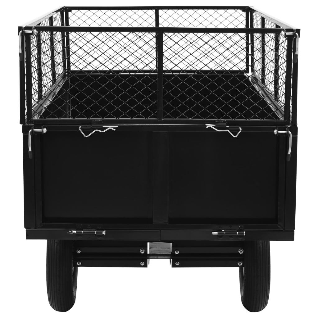 Tipping Trailer for Lawn Mower 300kg Load Capacity Garden Cart Tow Behind