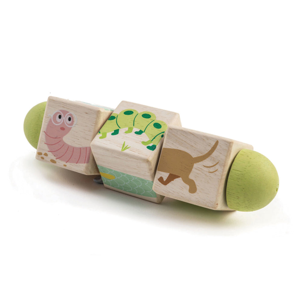 Tender Leaf Toys Wooden Twisting Cubes Animal Matching Toddler Toy 18 Months+