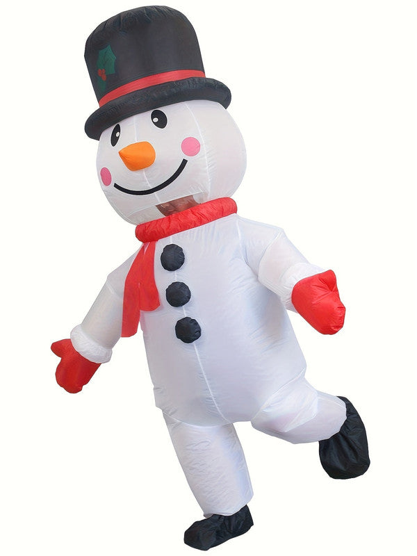 Inflatable Snowman 130-150cm Christmas Party Indoor Outdoor Holiday Decor White
