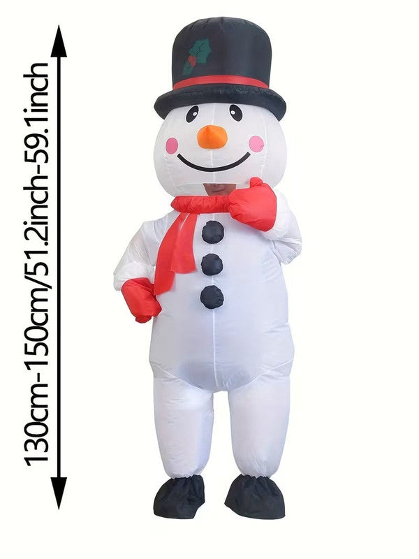 Inflatable Snowman 130-150cm Christmas Party Indoor Outdoor Holiday Decor White