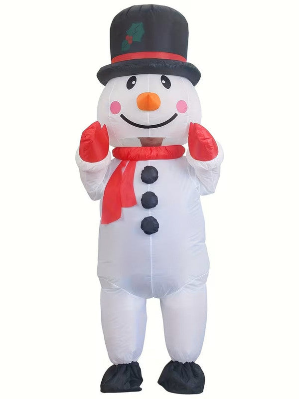 Inflatable Snowman 130-150cm Christmas Party Indoor Outdoor Holiday Decor White