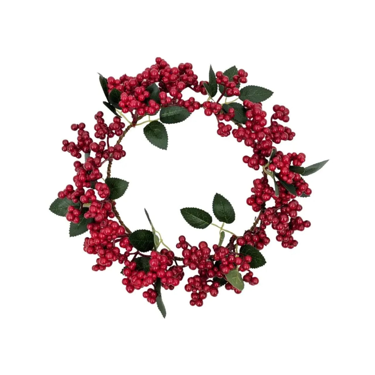 Christmas Wreath Red Hydrangea Berry Door Wall Decoration 26cm