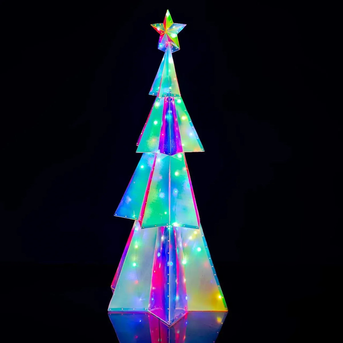 LED Iridescent Christmas Tree Decoration 58.3x25.3x122cm