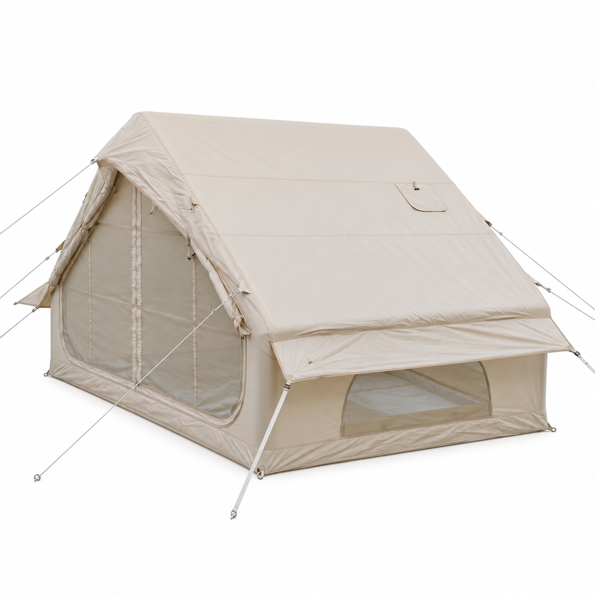 Weisshorn Inflatable A-Frame Camping Tent Large Glamping Beige 300x210cm
