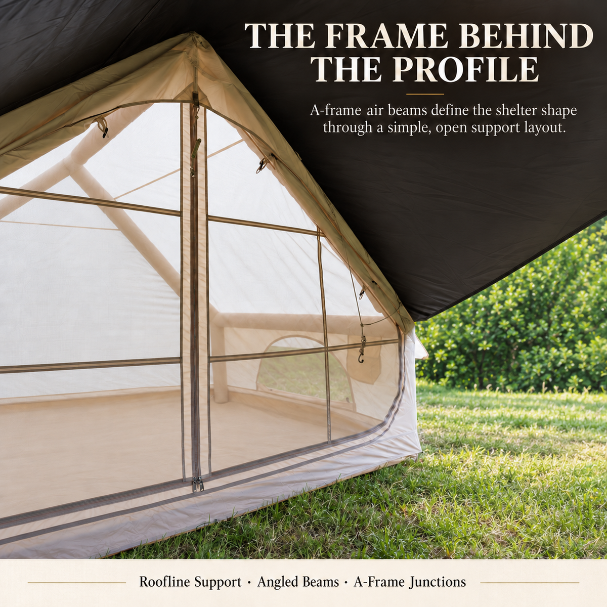 Weisshorn Inflatable A-Frame Tent Extended Side Awning Basecamp Shelter